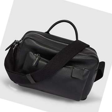 Men's Ecco Journey Camera Shoulder Bags Black | Canada 781SGL